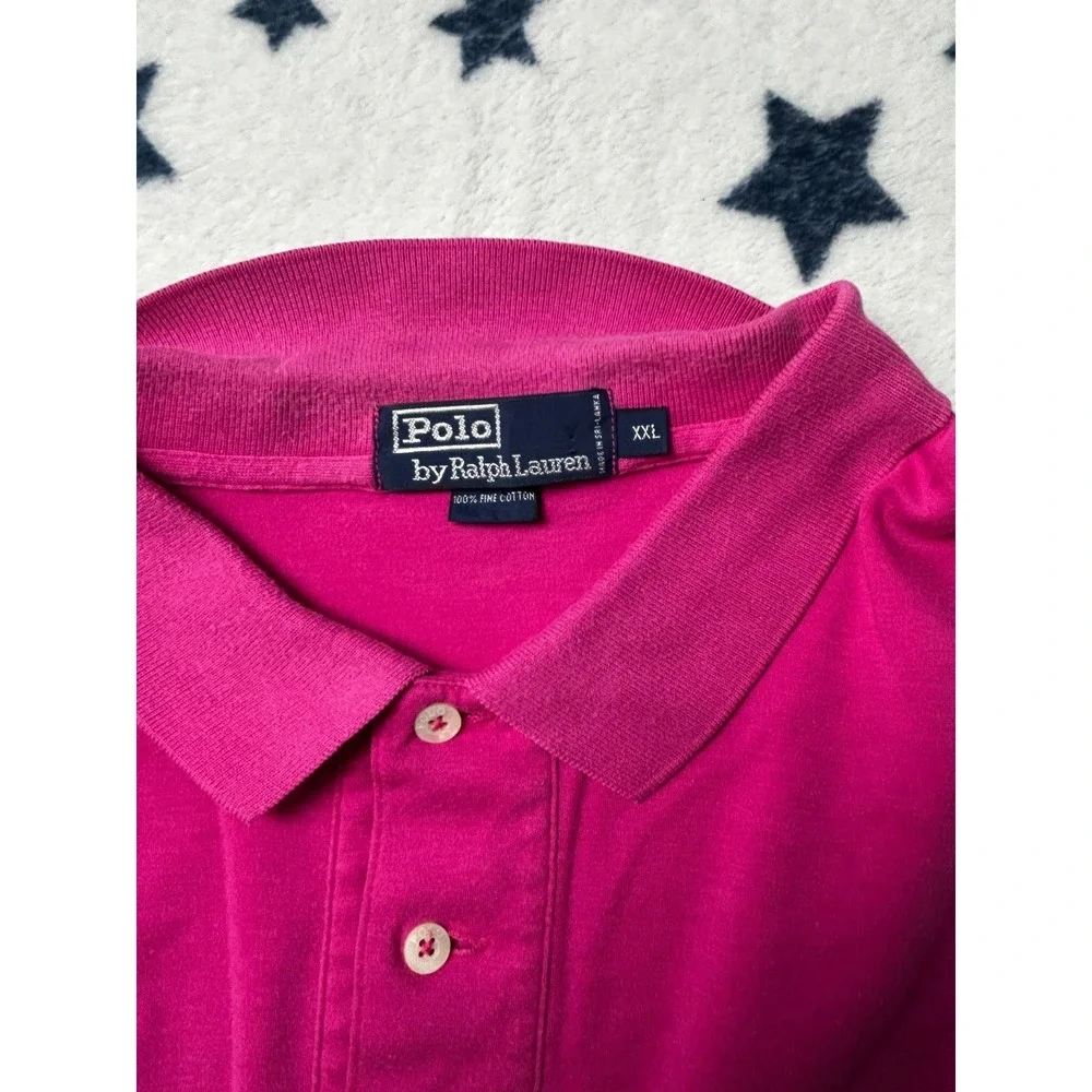 Polo Ralph Lauren Mens XXL Pink Golf Polo Shirt Short Sleeve Cotton Classic